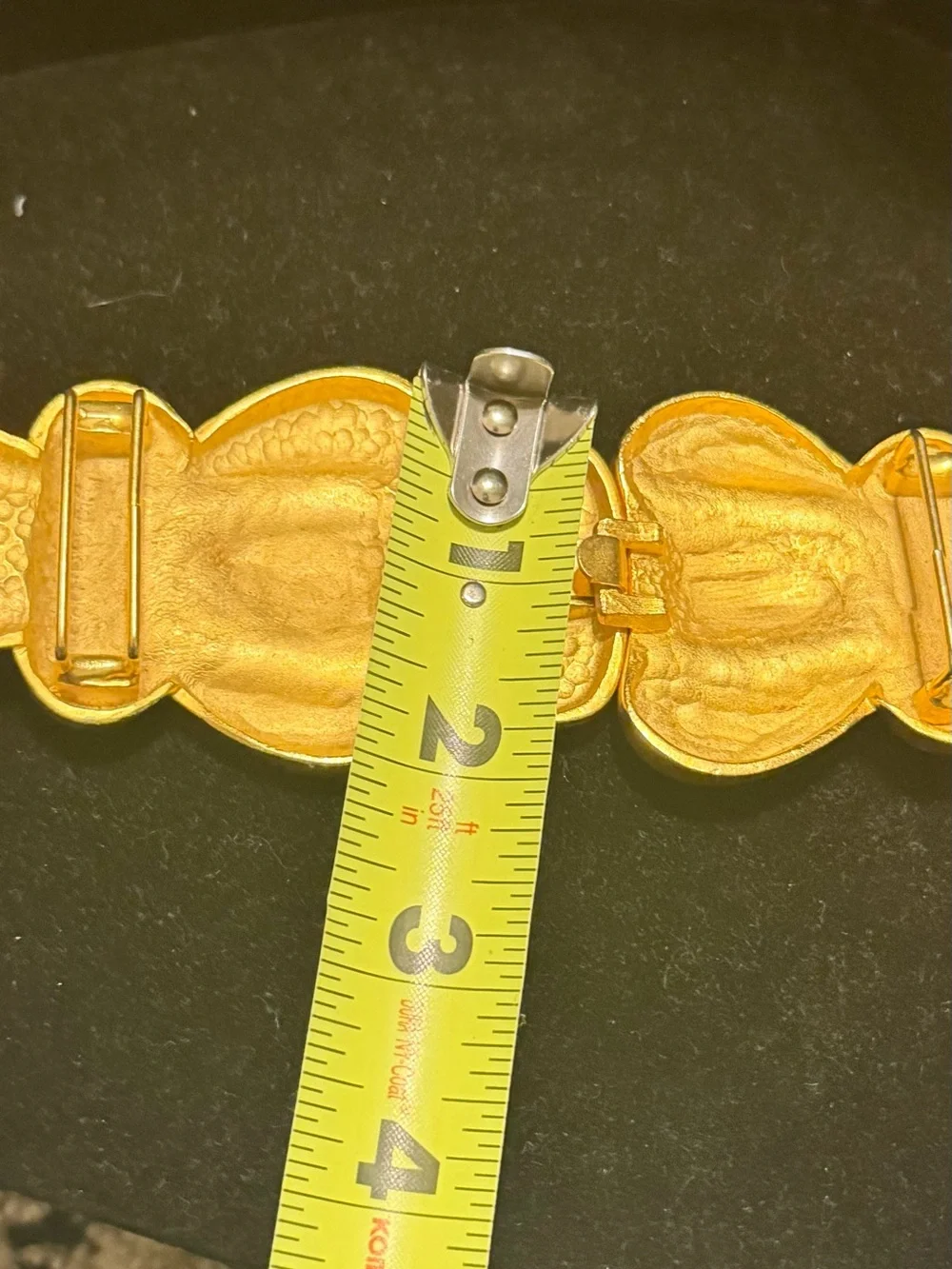 Vintage Doreen Ryan DR ©94 Gold Tone Ornate Statement Belt Buckle 1994 Rare